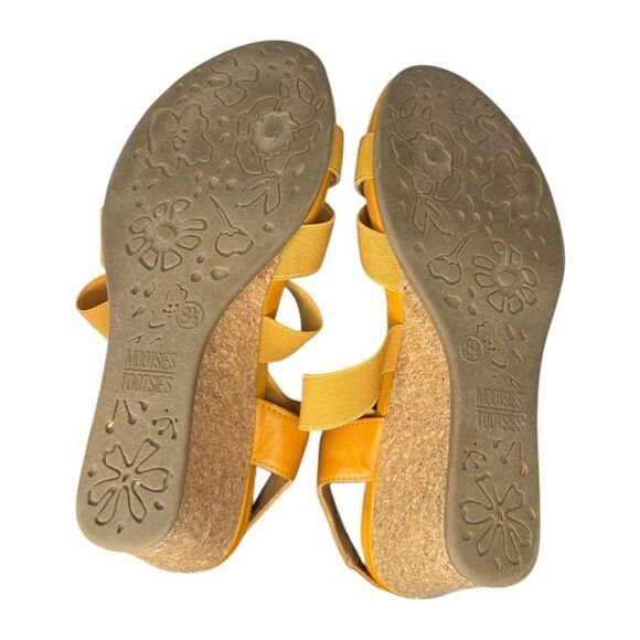 Mootsies‎ Tootsies Mustard Yellow Sandals Shoes Wedge Cork Sz 8.5 - Picture 7 of 7